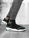 Adidasi barbati casual, negru cu verde 5919